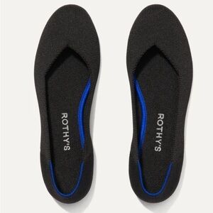 NEW Rothy’s The Flat Round Toe Knit Ballet Flat in Black Solid Women’s Sz 8